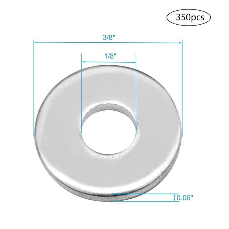 Wulankd 350 pcs Aluminum POP Rivet Washers for 1/8" Diameter Rivets, Thicker, Backup POP Rivet Washers - Image 2